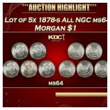 1893-p Morgan Dollar $1 ms62+ USCG