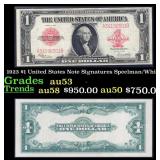 1923 $1 United States Note Grades au53 Signatures