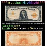 1922 $10 Large Size Gold Certificate Grades xf40 S