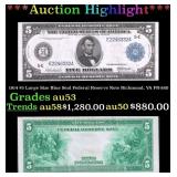 1914 $5 Large Size Blue Seal Federal Reserve Note
