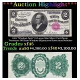 1891 $2 Large Size Silver Certificate "Windom Note