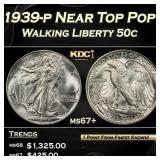 1939-p Walking Liberty Half Dollar Near Top Pop! 5