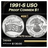 1991-S USO Proof Modern Commem Dollar $1 pr70 dcam