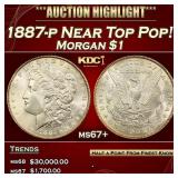 1887-p Morgan Dollar Near Top Pop! $1 ms67+ SEGS