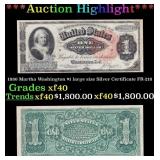 1886 $1 large size Silver Certificate Martha Washi
