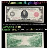 1914 $10 Large Size Red Seal FRN Rare Red Seal Phi