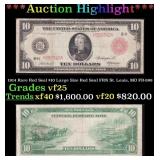1914 $10 Large Size Red Seal FRN Rare Red Seal St.