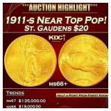 1911-s Gold St. Gaudens Double Eagle Near Top Pop!