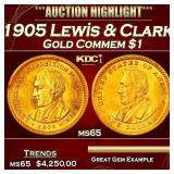 1905 Lewis & Clark Gold Commem Dollar 1 ms65 SEGS