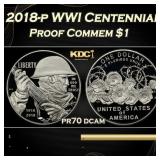 2018-p WWI Centennial Proof Modern Commem Dollar $