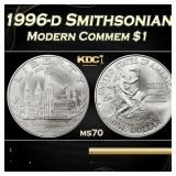 1996-d Smithsonian Modern Commem Dollar $1 ms70 SE