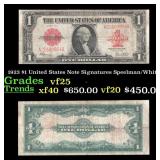1923 $1 United States Note Grades vf+ Signatures S