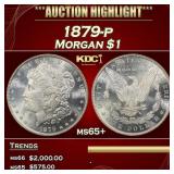 1879-p Morgan Dollar $1 ms65+ SEGS
