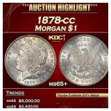 1878-cc Morgan Dollar $1 ms65+ SEGS