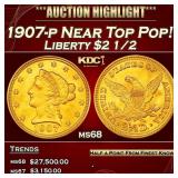 1907-p Gold Liberty Quarter Eagle Near Top Pop! $2