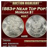 1883-p Morgan Dollar Near Top Pop! $1 ms68 SEGS