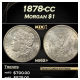 1878-cc Morgan Dollar $1 Grades ms62+