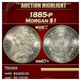 1885-p Morgan Dollar $1 ms67+ SEGS