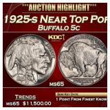 1925-s Buffalo Nickel Near Top Pop 5c ms65 SEGS