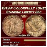 1919-p Standing Liberty Quarter Colorfully Toned 2