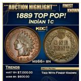 1889 Indian Cent TOP POP! 1c ms66+ bn SEGS