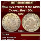 1823 Sm Letters Capped Bust Half Dollar O-112 Tone