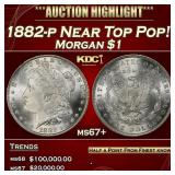 1882-p Morgan Dollar Near Top Pop! $1 ms67+ SEGS