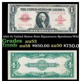 1923 $1 United States Note Grades Select AU Signat