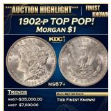 1902-p Morgan Dollar TOP POP! $1 ms67+ SEGS