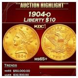 1904-o Gold Liberty Eagle $10 ms65+ SEGS