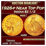 1926-p Gold Indian Quarter Eagle Near Top Pop! $2