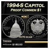 1994-S Capitol Proof Modern Commem Dollar $1 pr70