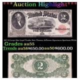 1917 $2 Large Size Legal Tender Note Thomas Jeffer