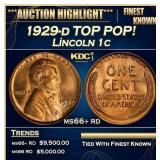 1929-d Lincoln Cent TOP POP! 1c ms66+ rd SEGS