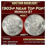 1903-p Morgan Dollar Near Top Pop! $1 ms67+ SEGS