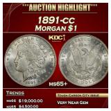 1891-cc Morgan Dollar $1 ms65+ SEGS