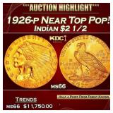 1926-p Gold Indian Quarter Eagle Near Top Pop! $2