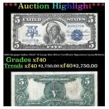 1899 $5 Large Size Silver Certificate Oncpapa Indi