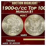1900-o/cc Top 100 Morgan Dollar $1 ms63 USCG