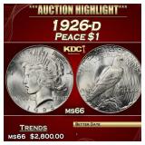 1926-d Peace Dollar $1 ms66 SEGS