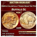 1920-s Buffalo Nickel Colorfully Toned Near Top Po