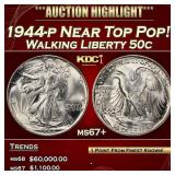 1944-p Walking Liberty Half Dollar Near Top Pop! 5