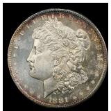 1881-s Morgan Dollar Toned Near Top Pop! $1 ms67+