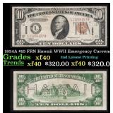1934A $10 FRN Hawaii WWII Emergency Currency Grade