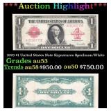 1923 $1 United States Note Grades Select AU Signat