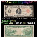 1914 $10 Large Size Red Seal FRN Rare Red Seal Chi