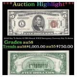 1934A $5 FRN Hawaii WWII Emergency Currency Key To