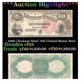 1880 $10 United States Note "Jackass Note" Grades