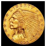 1925-d Gold Indian Quarter Eagle Near Top Pop! $2