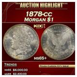 1878-cc Morgan Dollar $1 ms65+ SEGS